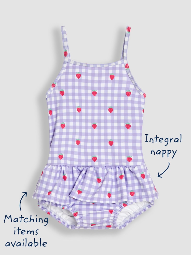 JoJo Maman Bébé Stripe Swimsuit with Nappy - Image 3 of 5
