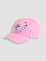 JoJo Maman Bébé Pink Appliqué Cap - Image 3 of 4