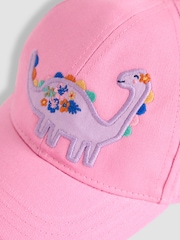 JoJo Maman Bébé Pink Appliqué Cap - Image 4 of 4