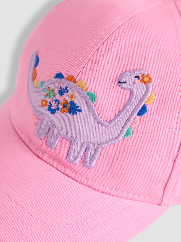 JoJo Maman Bébé Pink Appliqué Cap - Image 4 of 4