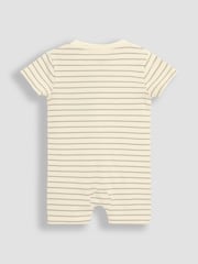 JoJo Maman Bébé 100% Cotton Short-Sleeved Stripe Romper - Imagen 5 de 6