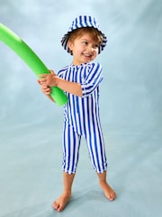 JoJo Maman Bébé Stripe Sun Protection Suit - Image 6 of 10