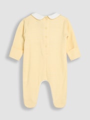 JoJo Maman Bébé Cotton Footed Smocked Embroidered Sleepsuit - Imagen 2 de 3