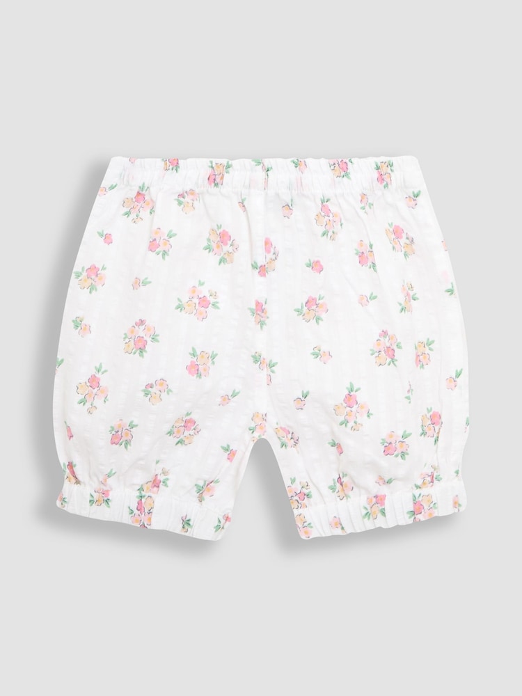 JoJo Maman Bébé Cream Print Woven Seersucker Pyjamas - Image 4 of 6