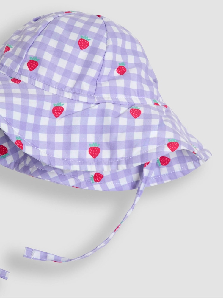 JoJo Maman Bébé Gingham Floppy Sun Hat - Image 2 of 3