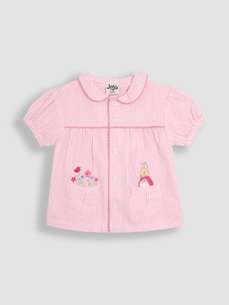 JoJo Maman Bébé Pink Flopsy Bunny Classic Woven Pyjamas - Image 2 of 6