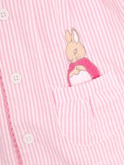 JoJo Maman Bébé Pink Flopsy Bunny Classic Woven Pyjamas - Image 6 of 6