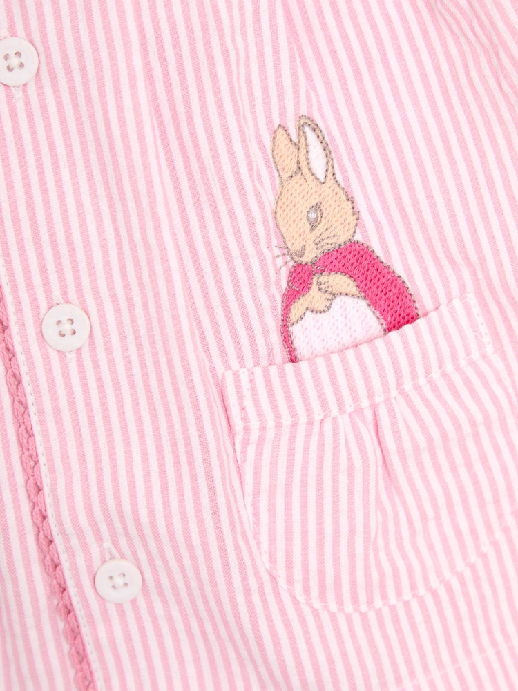 JoJo Maman Bébé Pink Flopsy Bunny Classic Woven Pyjamas - Image 6 of 6