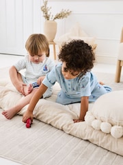 JoJo Maman Bébé Blue 2-Pack Print Ribbed Jersey Pyjamas - Image 12 of 13