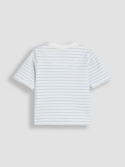 JoJo Maman Bébé Blue 2-Pack Print Ribbed Jersey Pyjamas - Image 8 of 13