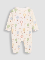 JoJo Maman Bébé Collared Print Footed Sleepsuit - Imagen 2 de 6