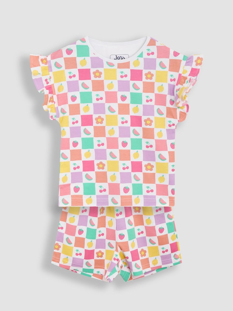 JoJo Maman Bébé Print Short Jersey 100% Cotton Pyjamas 2 Pack - Bild 2 von 11 JoJo Maman Bébé Print Short Jersey 100% Cotton Pyjamas 2 Pack - Bild 2 von 11