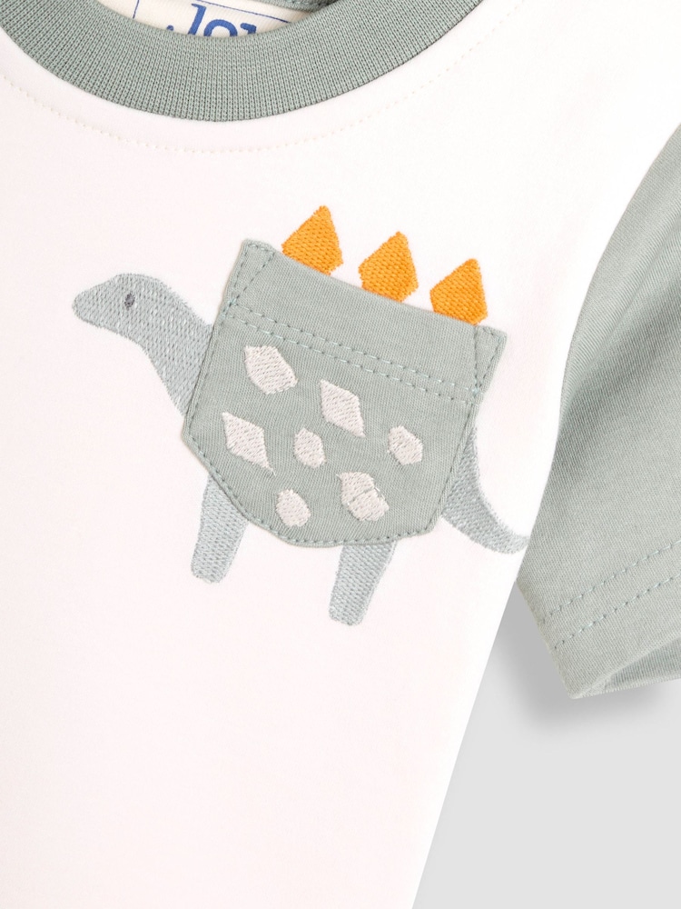JoJo Maman Bébé Stone Short Woven Pyjamas - Image 4 of 6