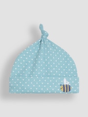 JoJo Maman Bébé 100% Cotton Bee Embroidered Baby Hat - Imagen 1 de 3