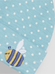 JoJo Maman Bébé 100% Cotton Bee Embroidered Baby Hat - Imagen 3 de 3