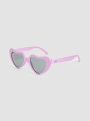 JoJo Maman Bébé Lilac Heart Shaped Sunglasses - Image 1 of 4