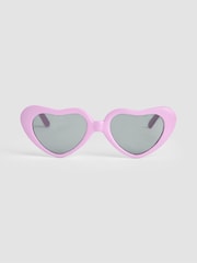 JoJo Maman Bébé Lilac Heart Shaped Sunglasses - Image 2 of 4
