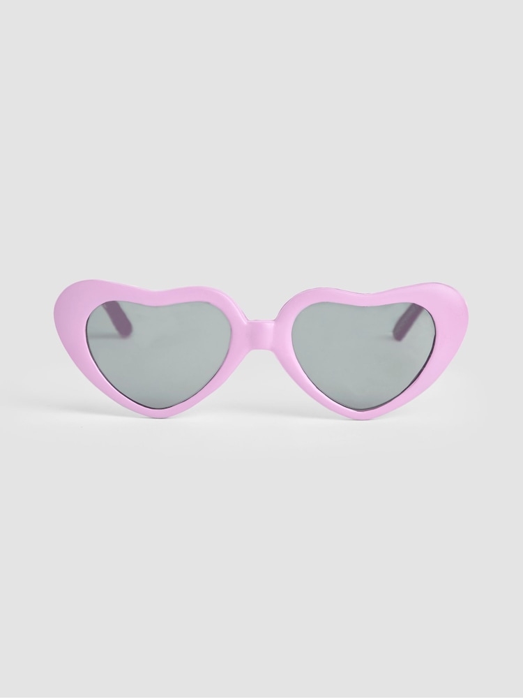 JoJo Maman Bébé Lilac Heart Shaped Sunglasses - Image 2 of 4