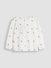 JoJo Maman Bébé Cream Long Jersey Pyjamas - Image 3 of 4
