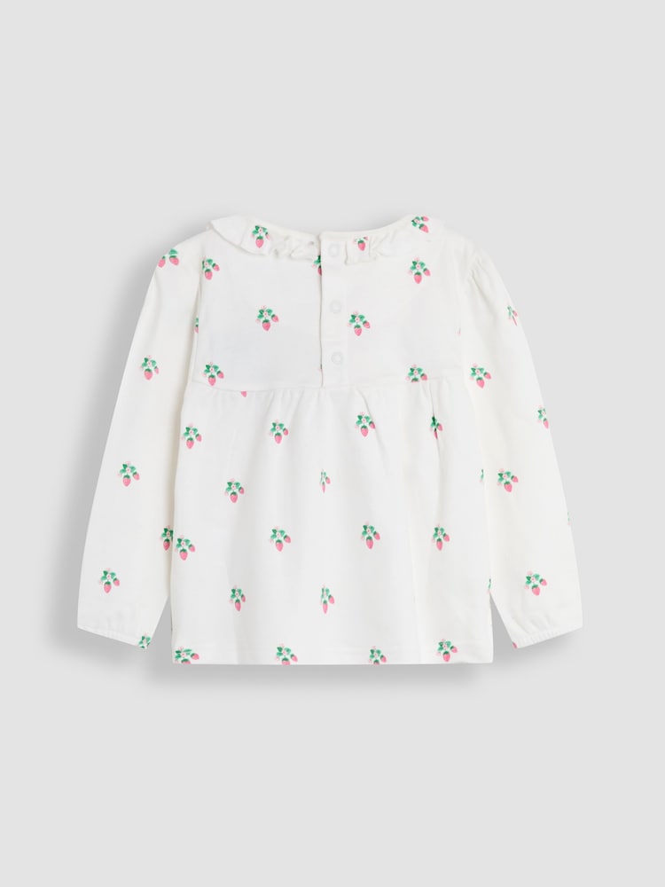 JoJo Maman Bébé Cream Long Jersey Pyjamas - Image 3 of 4