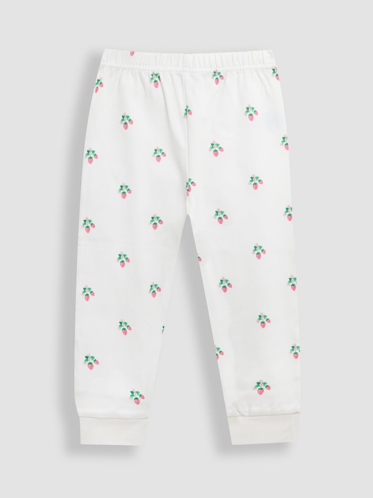 JoJo Maman Bébé Cream Long Jersey Pyjamas - Image 4 of 4