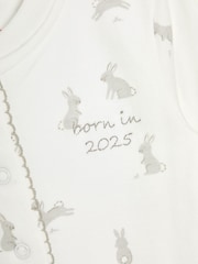 Jojo Maman Bébé White Baby 100% Cotton 4-Piece Gifting Set - Image 10 of 13