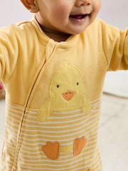 JoJo Maman Bébé Cotton Footed Appliqué Zip 100% Cotton Sleepsuit - Imagen 2 de 6
