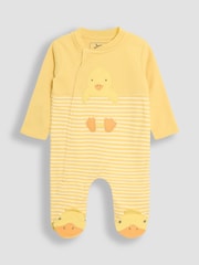 JoJo Maman Bébé Cotton Footed Appliqué Zip 100% Cotton Sleepsuit - Imagen 4 de 6