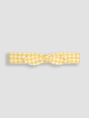 JoJo Maman Bébé Yellow Smocked 100% Cotton Sleepsuit and Headband Set 2 Piece - Image 5 of 5