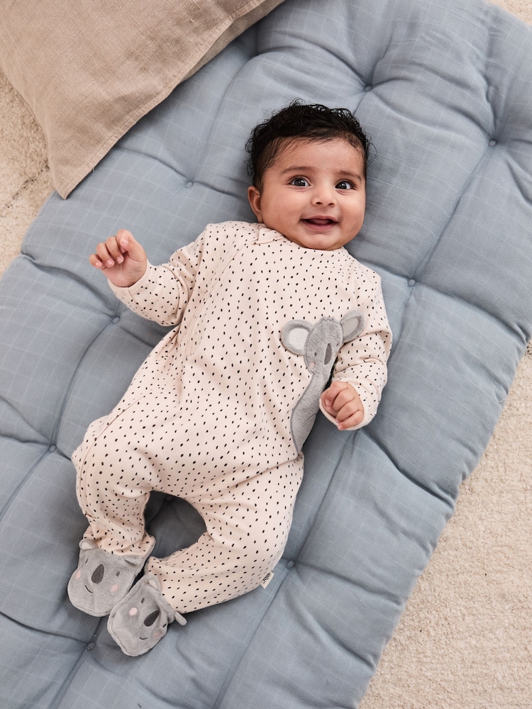 JoJo Maman Bébé Footed Appliqué Zip Sleepsuit - Imagen 1 de 6 JoJo Maman Bébé Footed Appliqué Zip Sleepsuit - Imagen 1 de 6