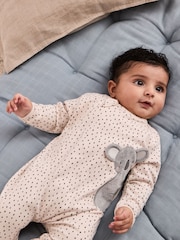 JoJo Maman Bébé Footed Appliqué Zip Sleepsuit - Imagen 2 de 6