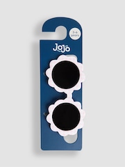 JoJo Maman Bébé Pale Pink Flower Print Shaped Sunglasses - Image 3 of 4