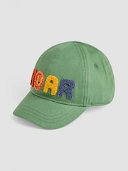 JoJo Maman Bébé Khaki Appliqué Cap - Image 1 of 4