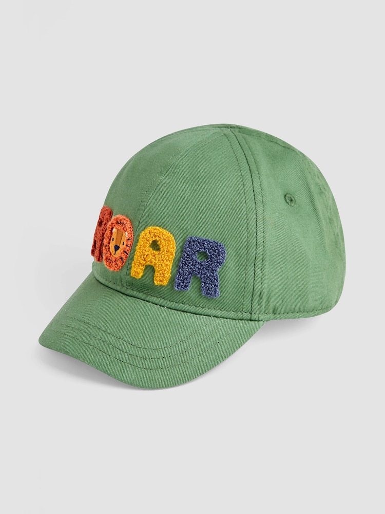 JoJo Maman Bébé Khaki Appliqué Cap - Image 1 of 4