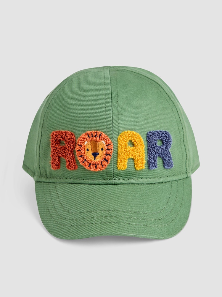 JoJo Maman Bébé Khaki Appliqué Cap - Image 2 of 4 JoJo Maman Bébé Khaki Appliqué Cap - Image 2 of 4