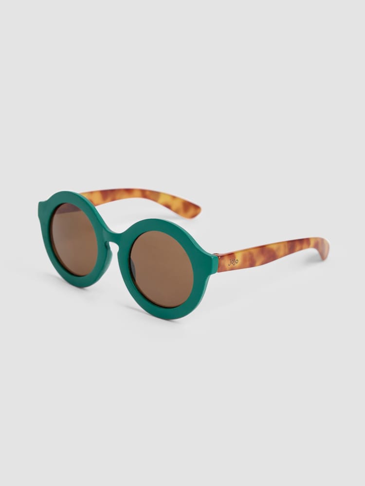 JoJo Maman Bébé Khaki Rounded Sunglasses - Image 1 of 4