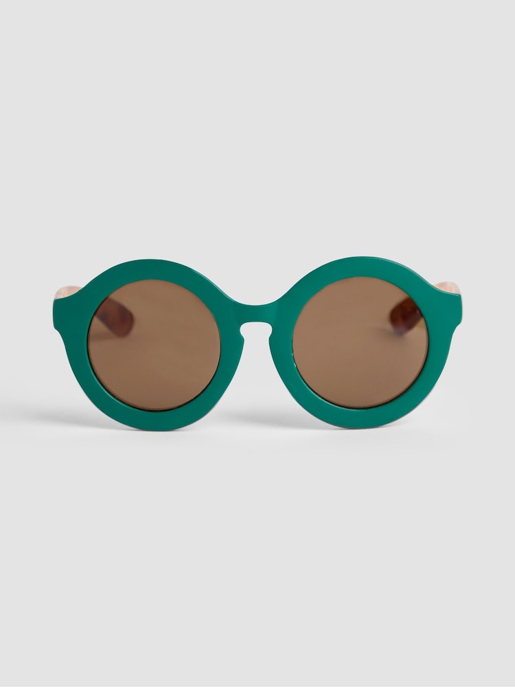 JoJo Maman Bébé Khaki Rounded Sunglasses - Image 2 of 4