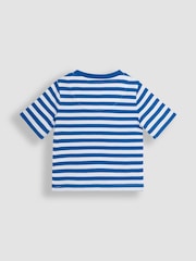 JoJo Maman Bébé Blue 100% Cotton Jersey Pyjamas 2 Pack - Image 6 of 9