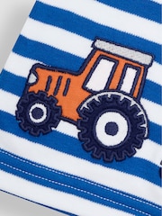 JoJo Maman Bébé Blue 100% Cotton Jersey Pyjamas 2 Pack - Image 9 of 9