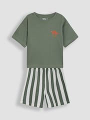 JoJo Maman Bébé Stone Print Short Jersey Pyjamas 2 Pack - Image 1 of 15