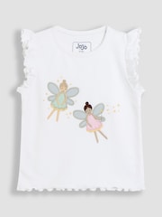 JoJo Maman Bébé White 2-Pack Fairy Jersey Pyjamas - Image 2 of 9
