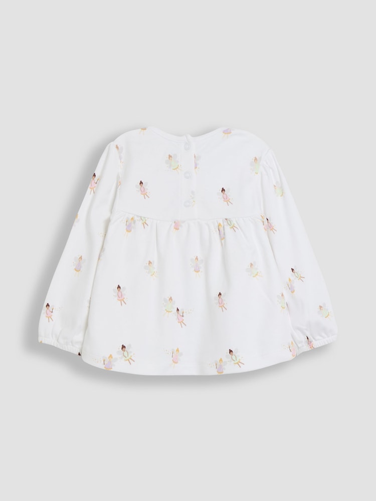 JoJo Maman Bébé White 2-Pack Fairy Jersey Pyjamas - Image 7 of 9