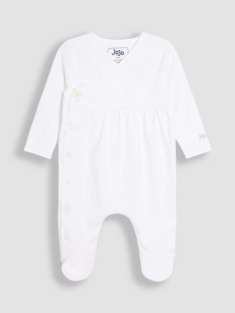 JoJo Maman Bébé 100% Cotton Cross-Over Sleepsuit - Imagen 1 de 4