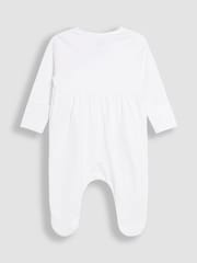 JoJo Maman Bébé 100% Cotton Cross-Over Sleepsuit - Imagen 2 de 4