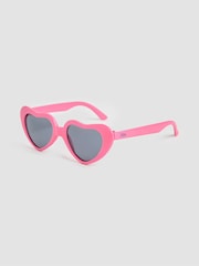 JoJo Maman Bébé Pink Heart Shaped Sunglasses - Image 1 of 4