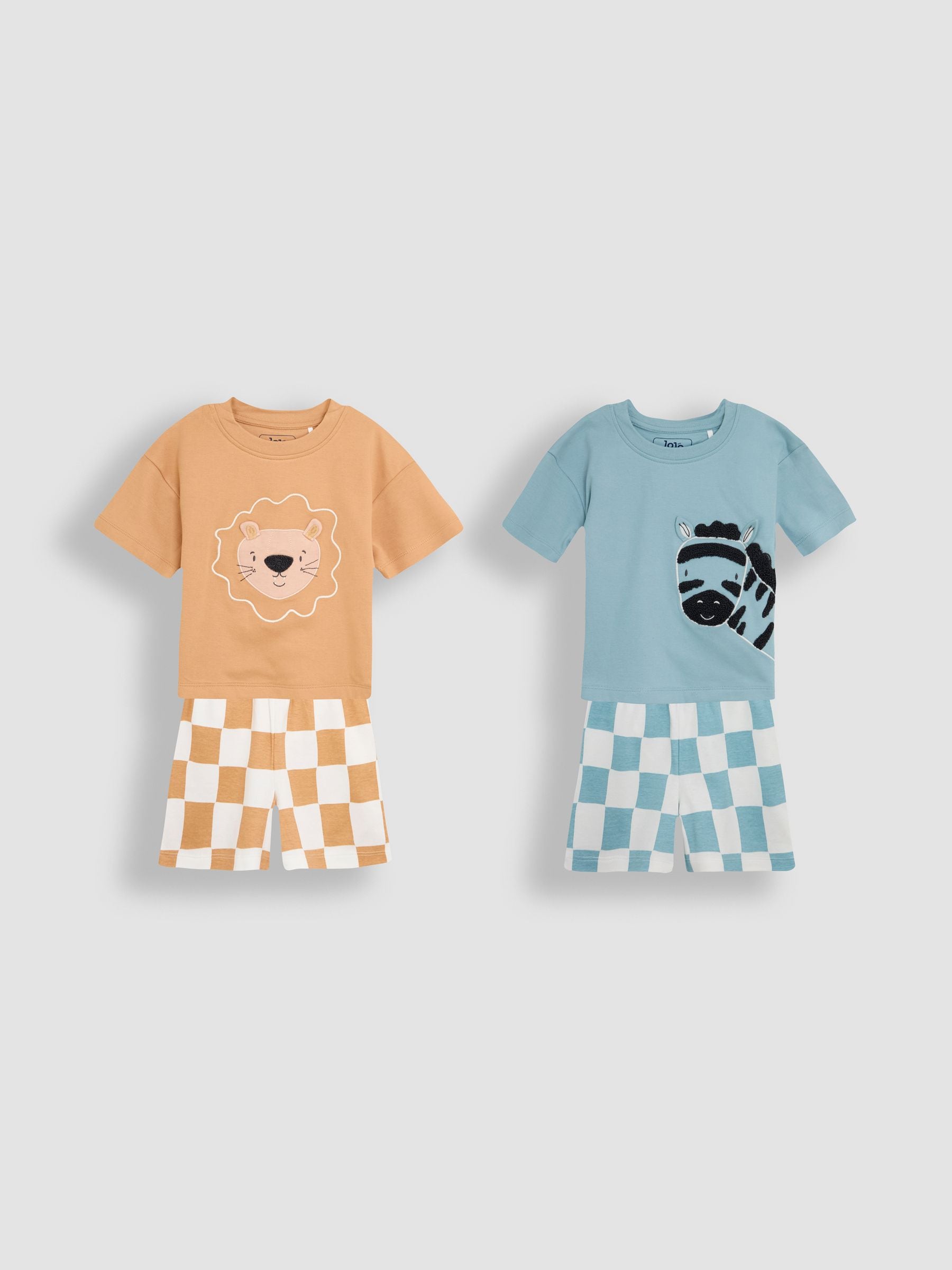 JoJo Maman Bébé Teal Pyjamas 2 Pack