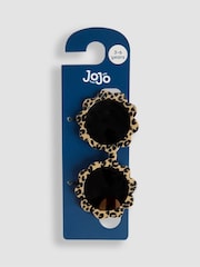 JoJo Maman Bébé Brown Flower Print Shaped Sunglasses - Image 3 of 4