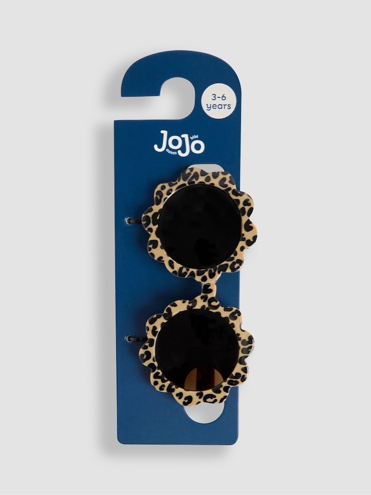 JoJo Maman Bébé Brown Flower Print Shaped Sunglasses - Image 3 of 4