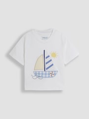 JoJo Maman Bébé White Appliqué Woven Pyjamas - Image 2 of 6