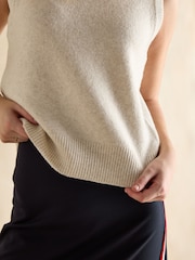 Joules Holly Cream Regular Fit Knitted Vest - Image 2 of 6
